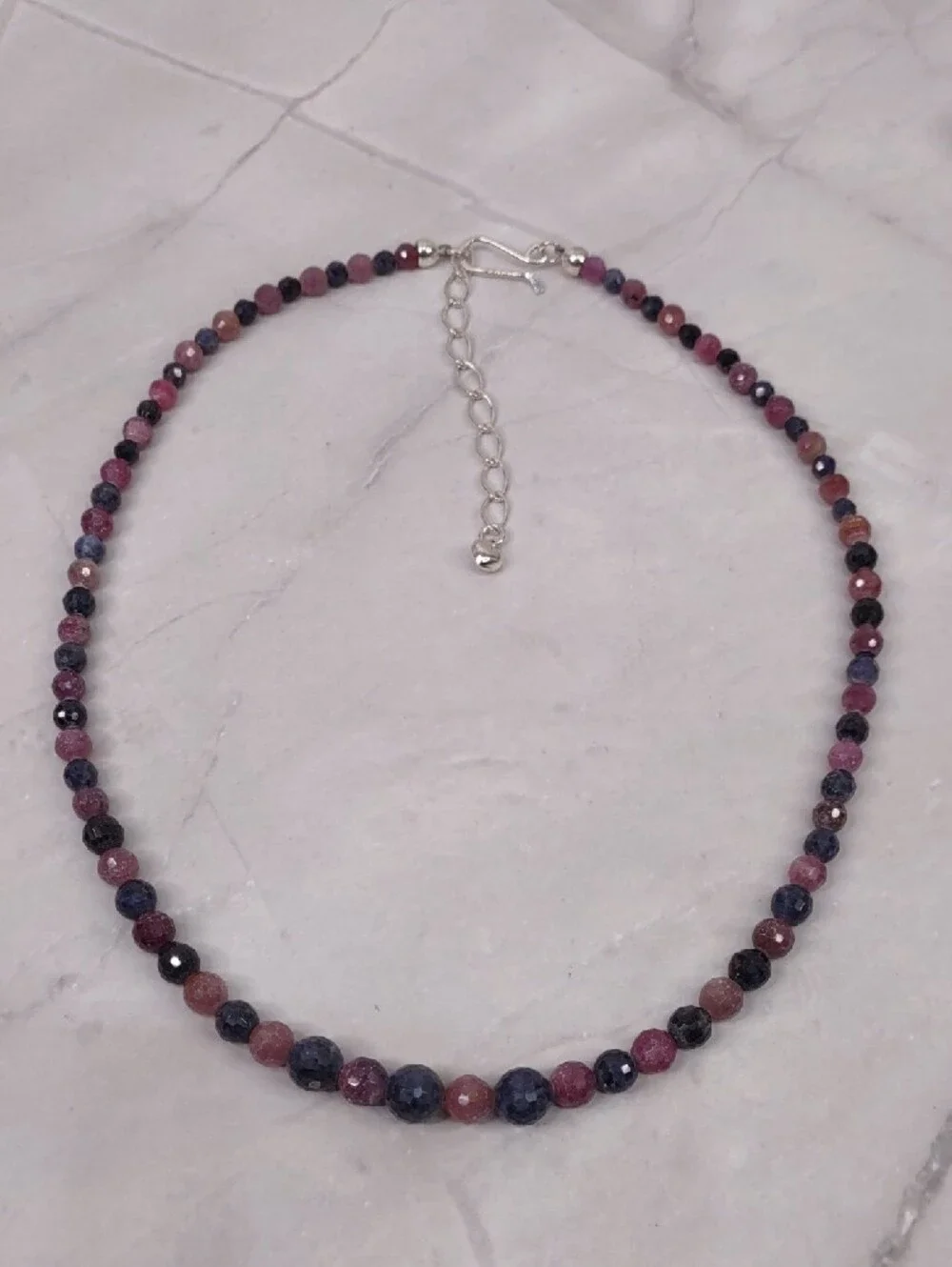 Jay King Faceted Ruby/Sapphire Gemstone Necklace